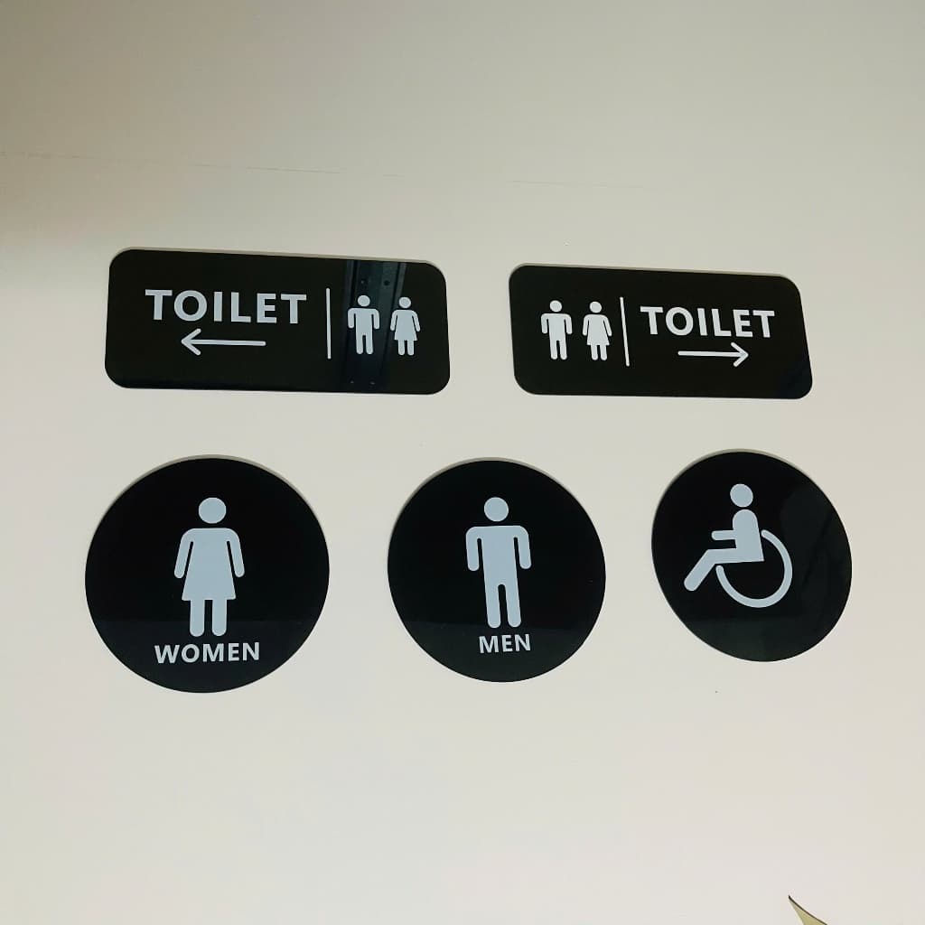 Bảng Chỉ Dẫn Toilet Nam Nữ Dán Tường – Biển WC Hiện Đại